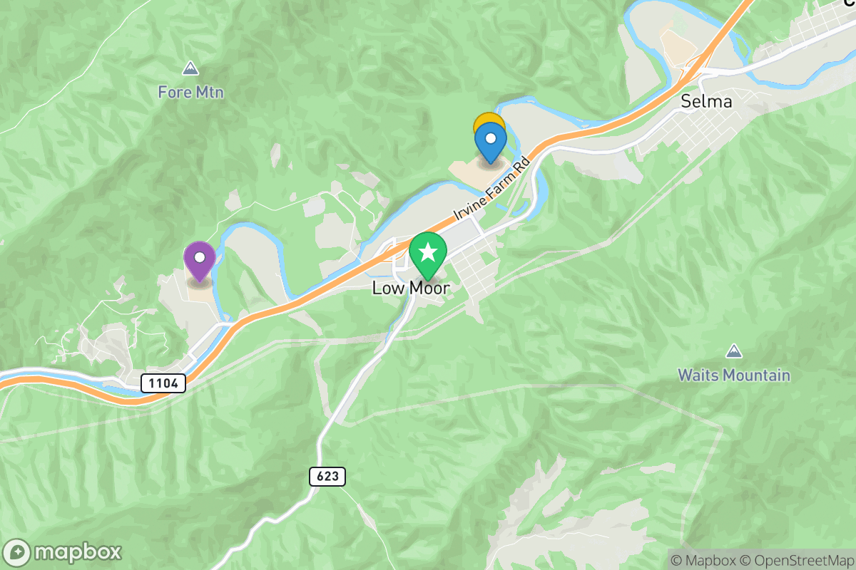 Map of Alleghany Highlands Public Schools