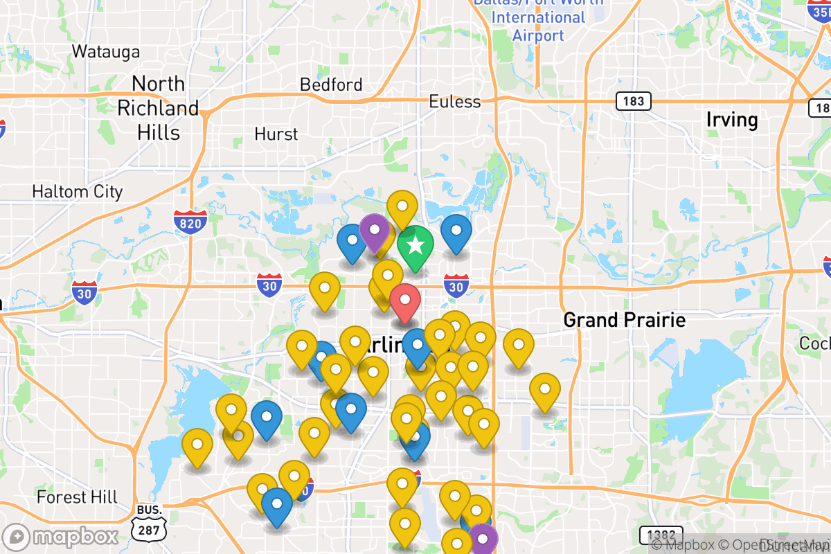 Map of Arlington ISD
