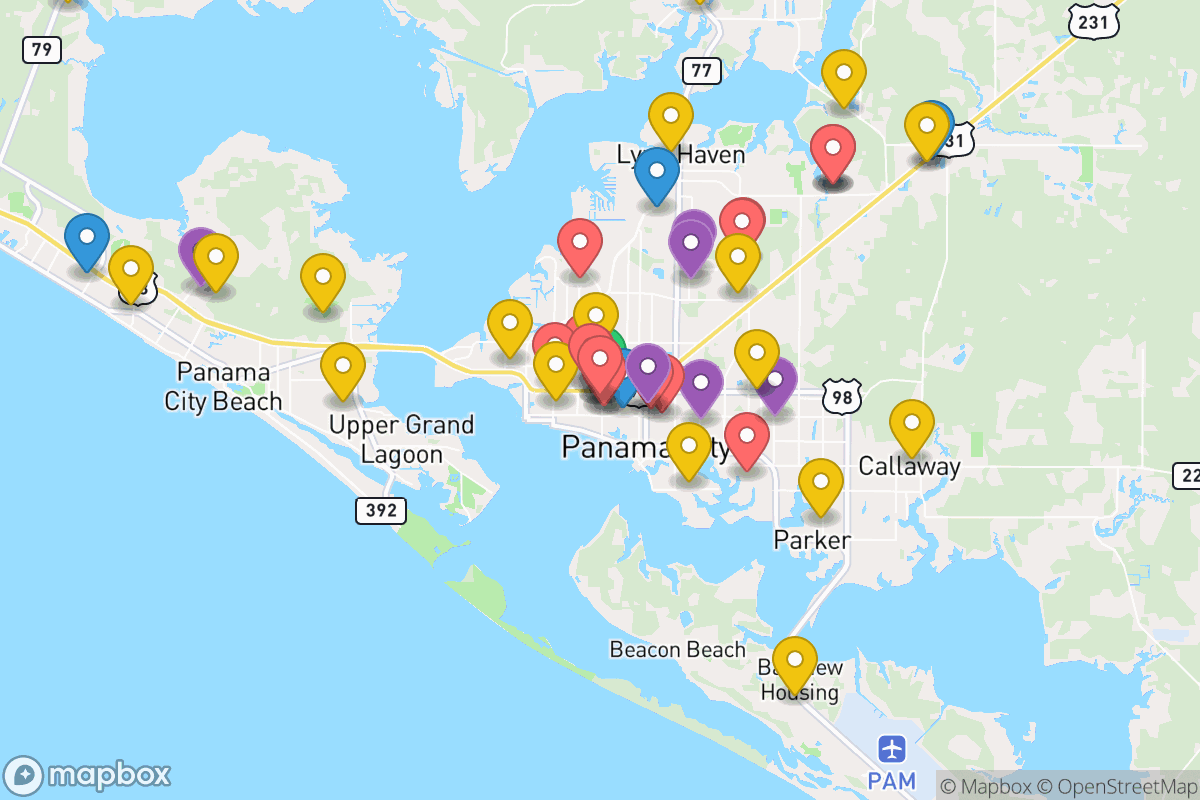 Map of Bay District Schools