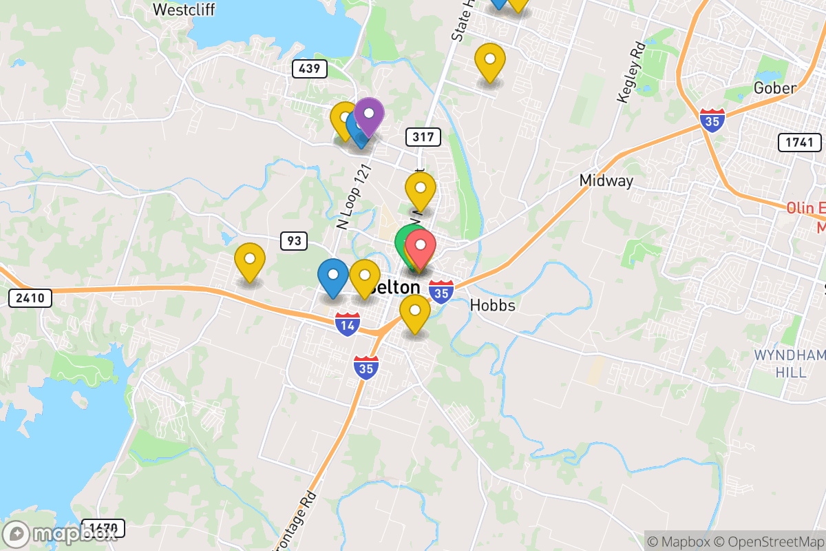 Map of Belton Independent School District