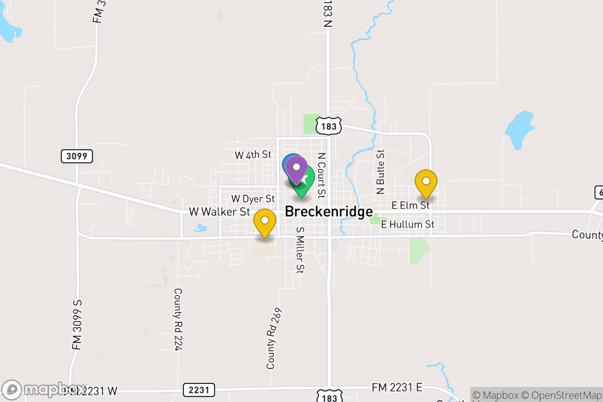 Map of Breckenridge ISD