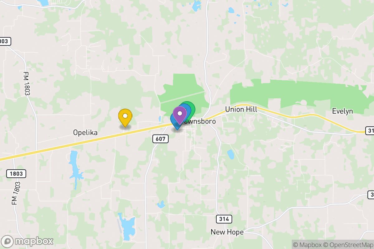 Map of Brownsboro Independent School District