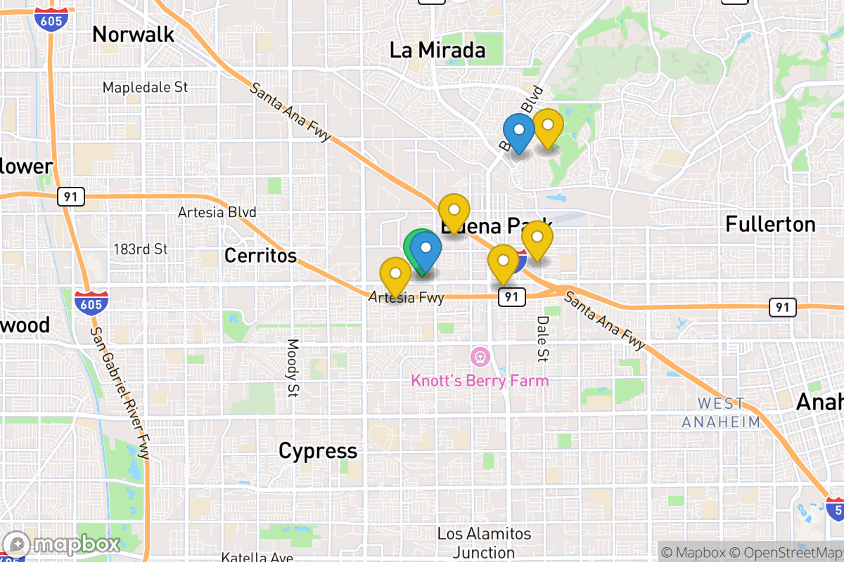 Map of Buena Park Elementary