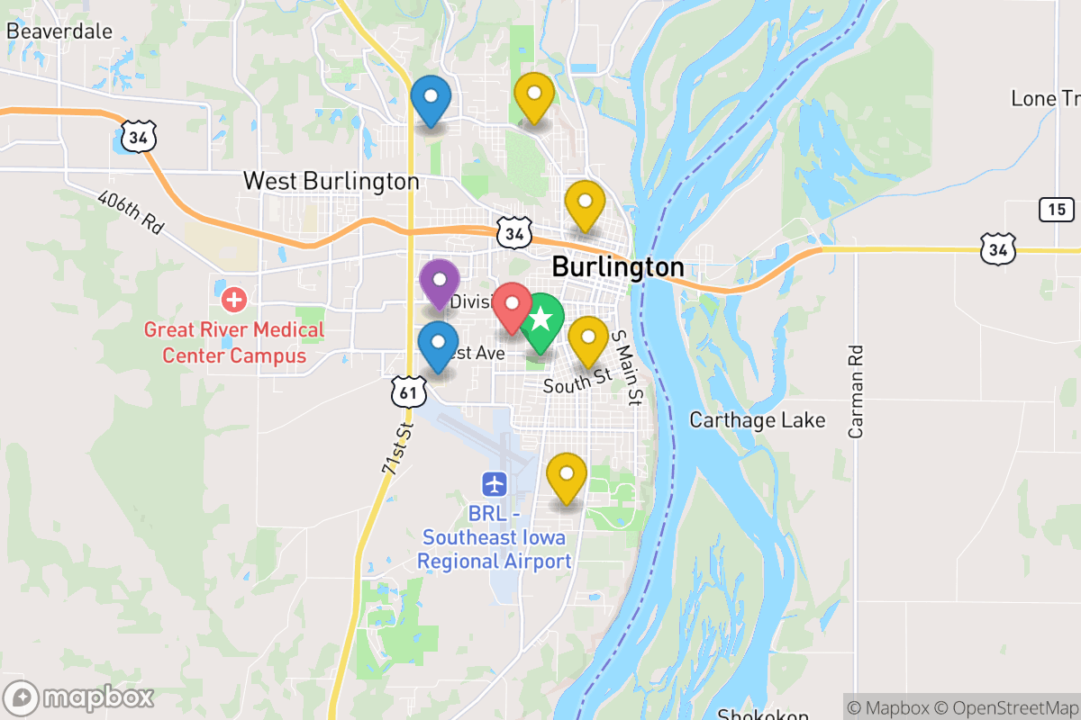 Map of Burlington Community School District