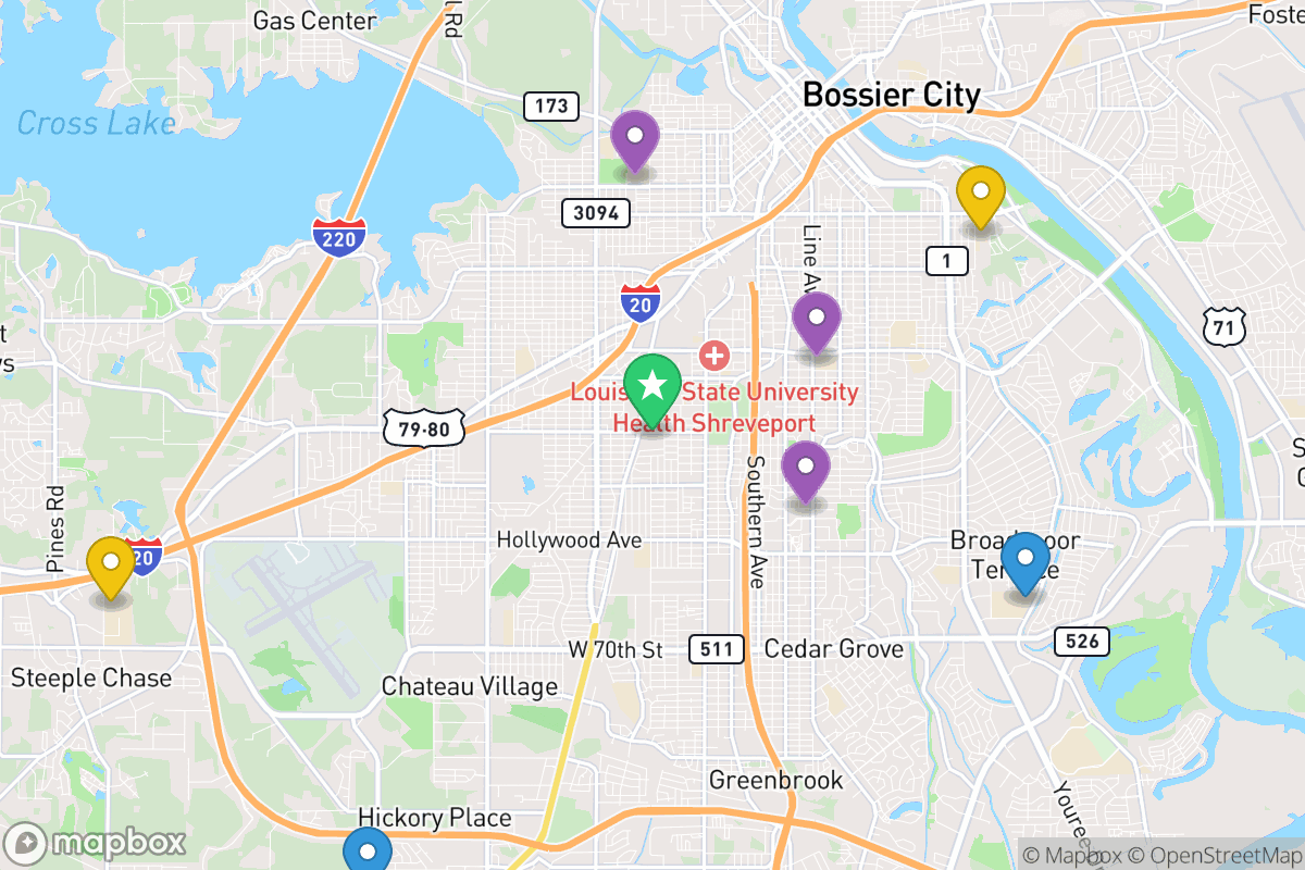 Map of Caddo Parish Public Schools