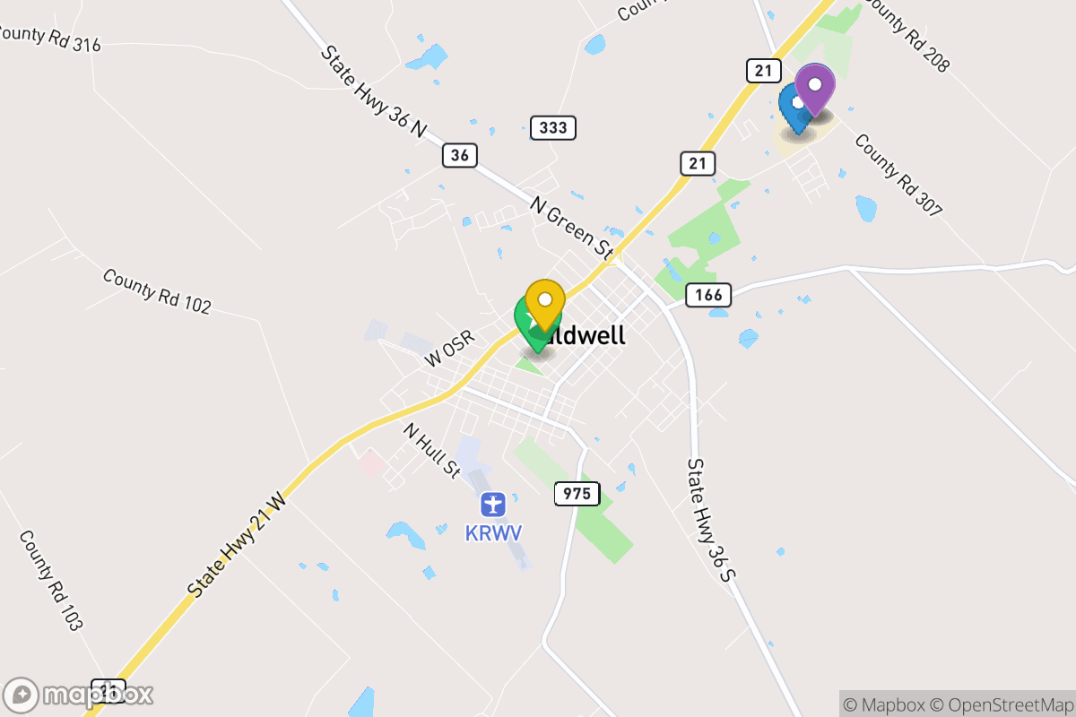 Map of Caldwell Independent School District