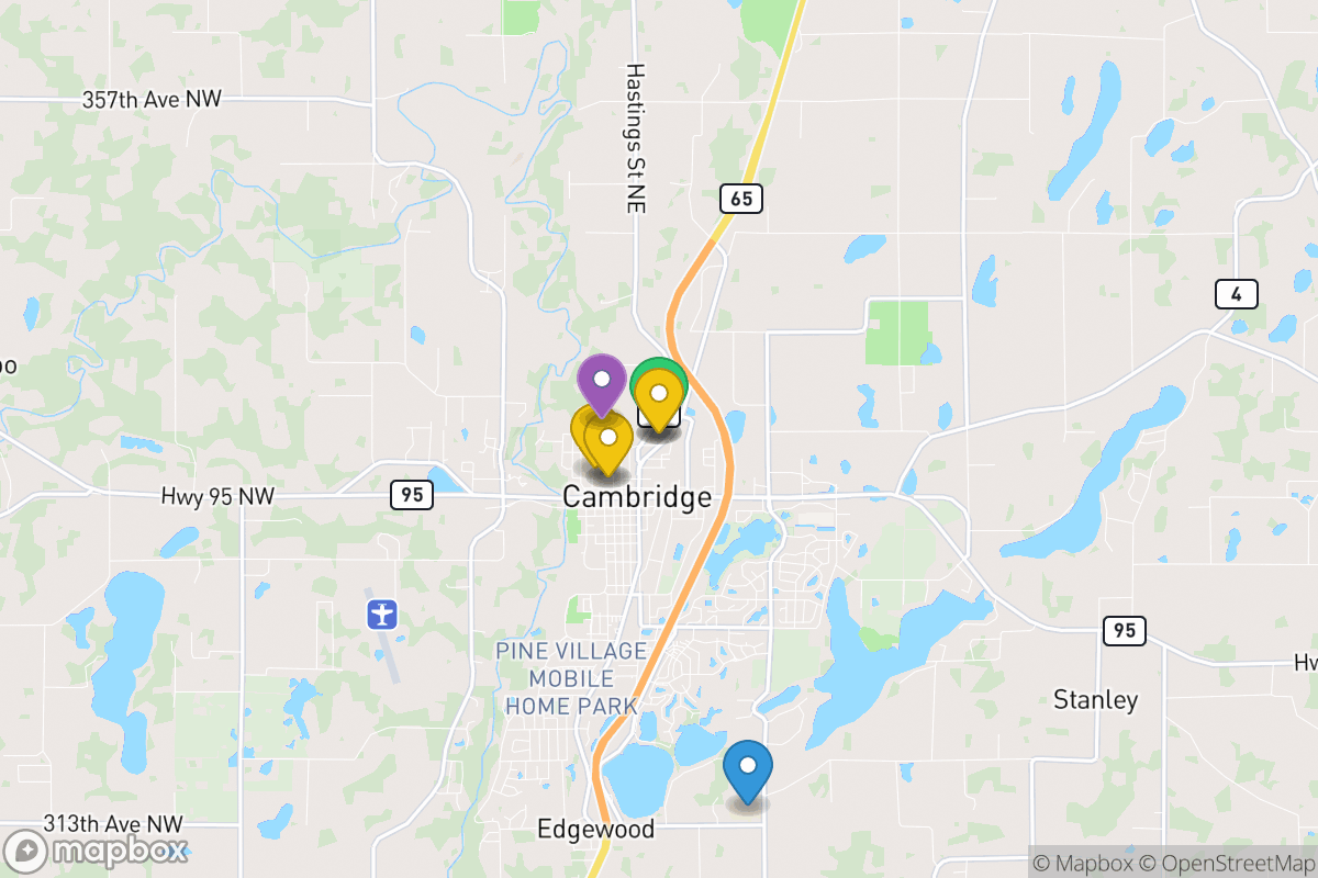 Map of Cambridge-Isanti Public School Dist