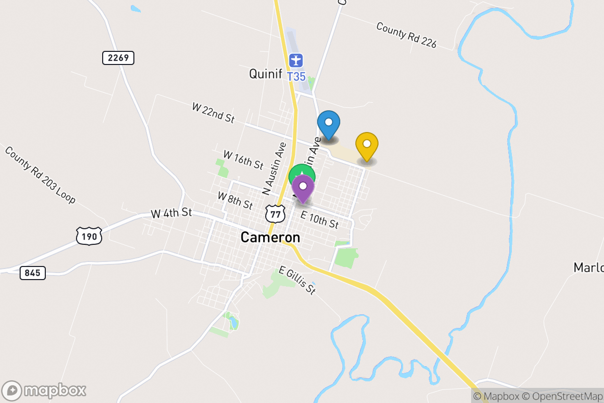 Map of Cameron Independent School District