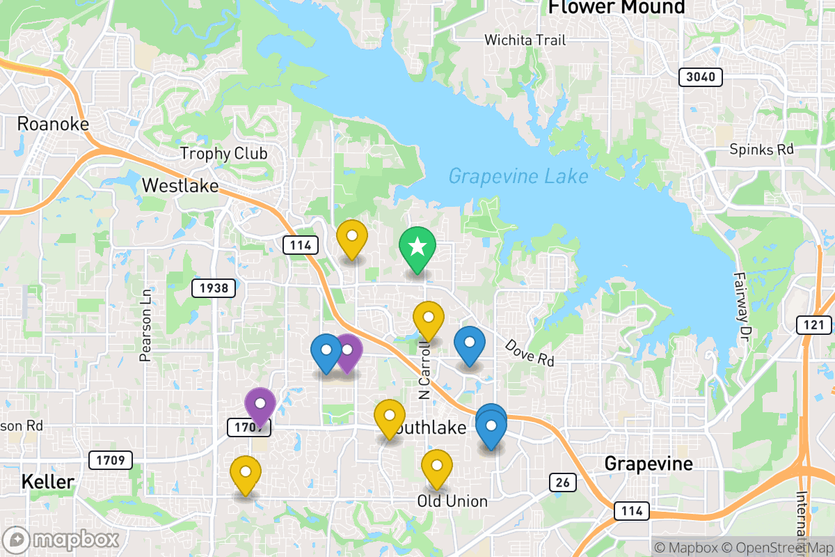 Map of Carroll Independent School District