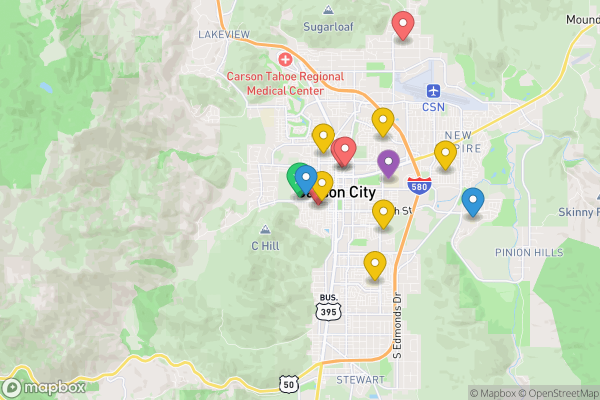 Map of Carson City