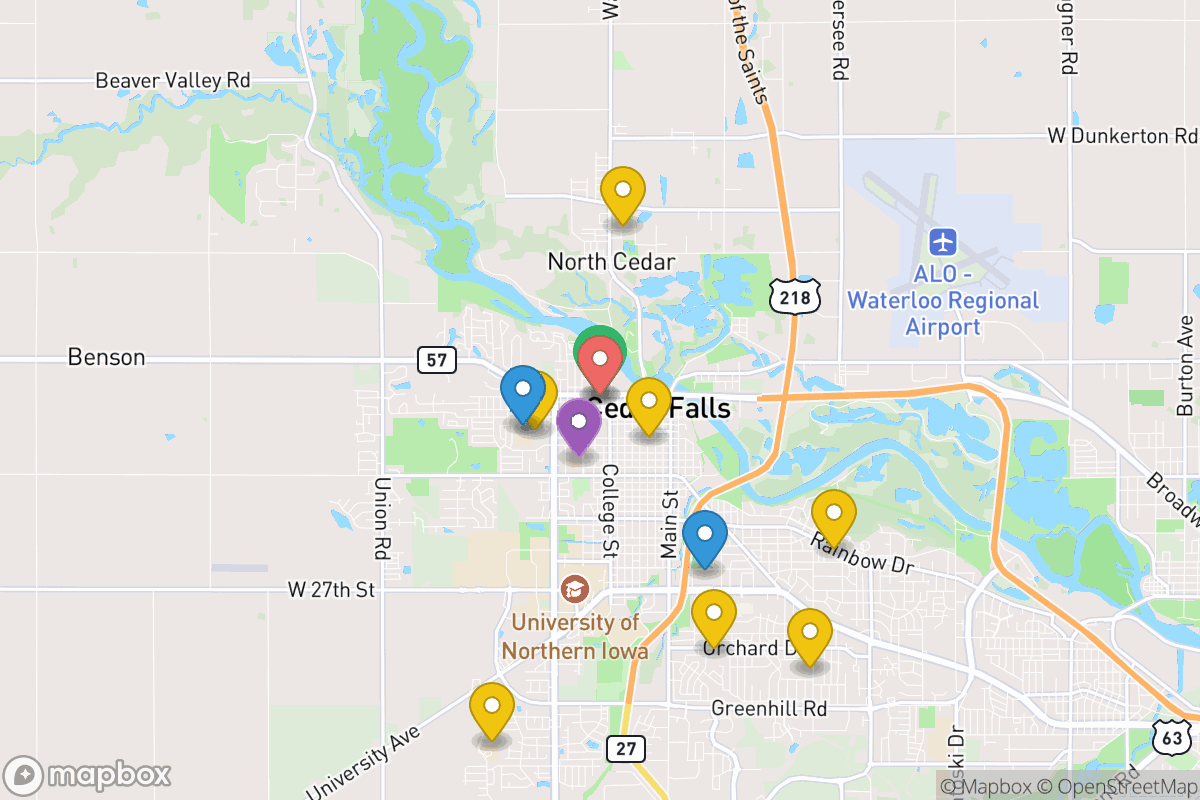 Map of Cedar Falls Community School District