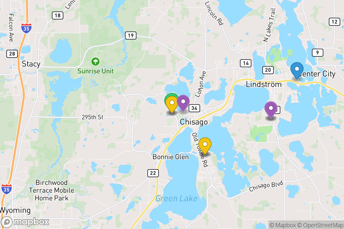 Map of Chisago Lakes School District