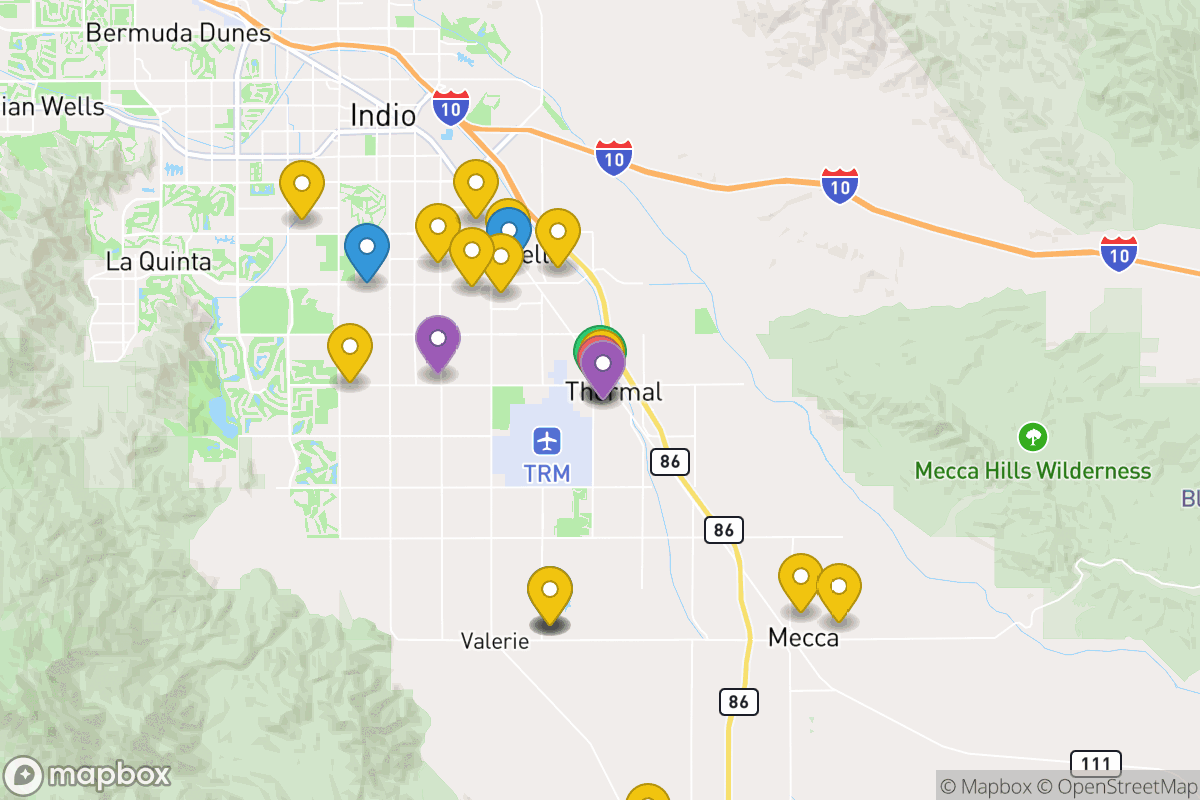 Map of Coachella Valley Unified School District