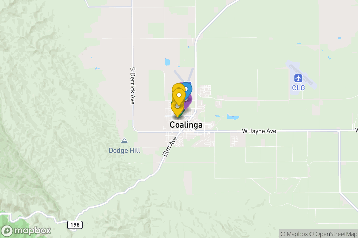 Map of Coalinga-Huron Unified School District