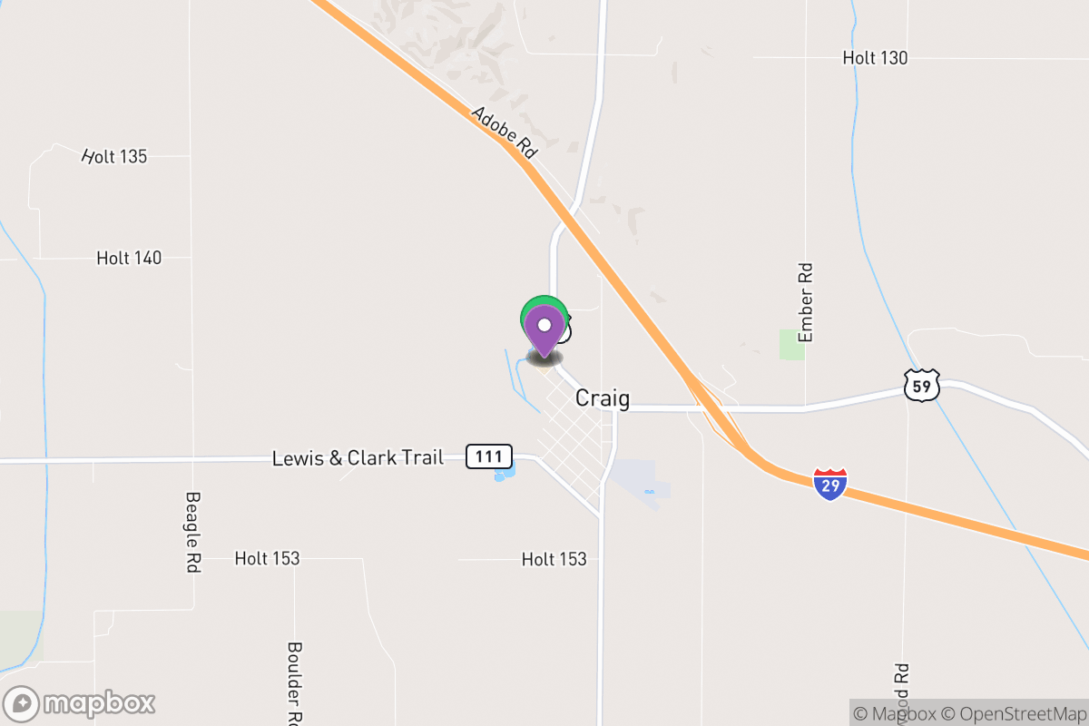 Map of Craig R-III School District