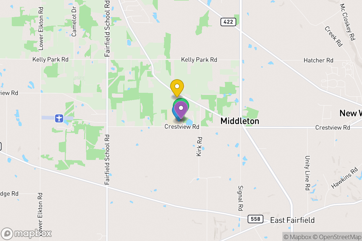 Map of Crestview Local School District Convoy