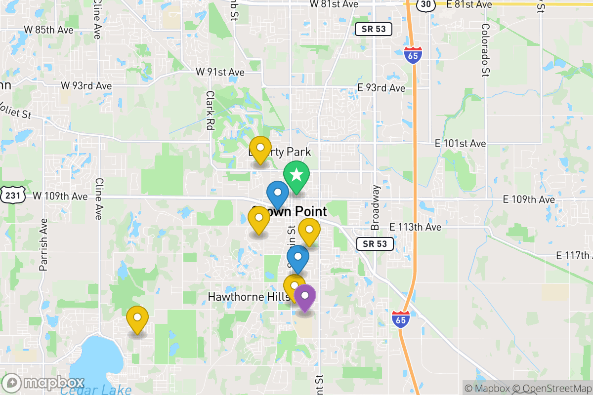 Map of Crown Point Community School Corporation