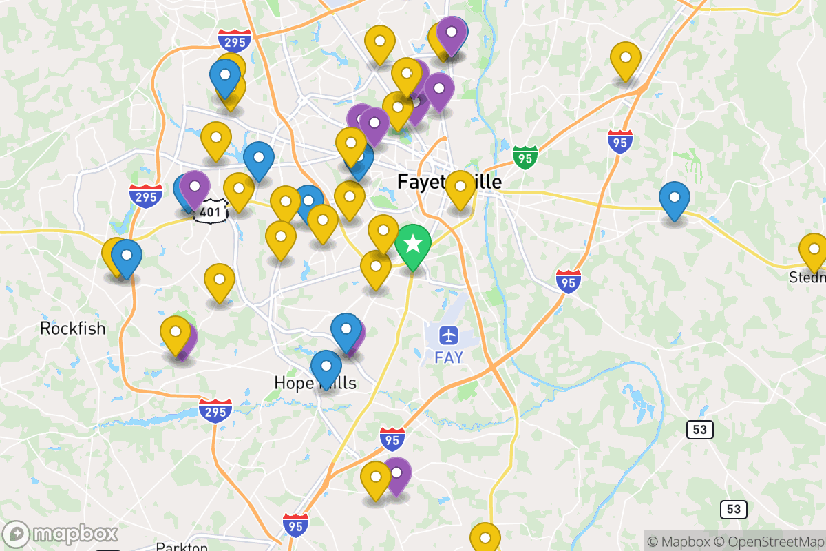 Map of Cumberland County Schools