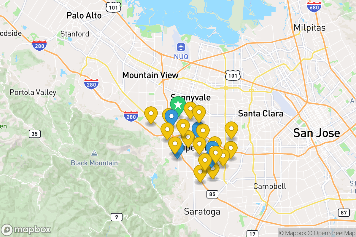 Map of Cupertino Union School District