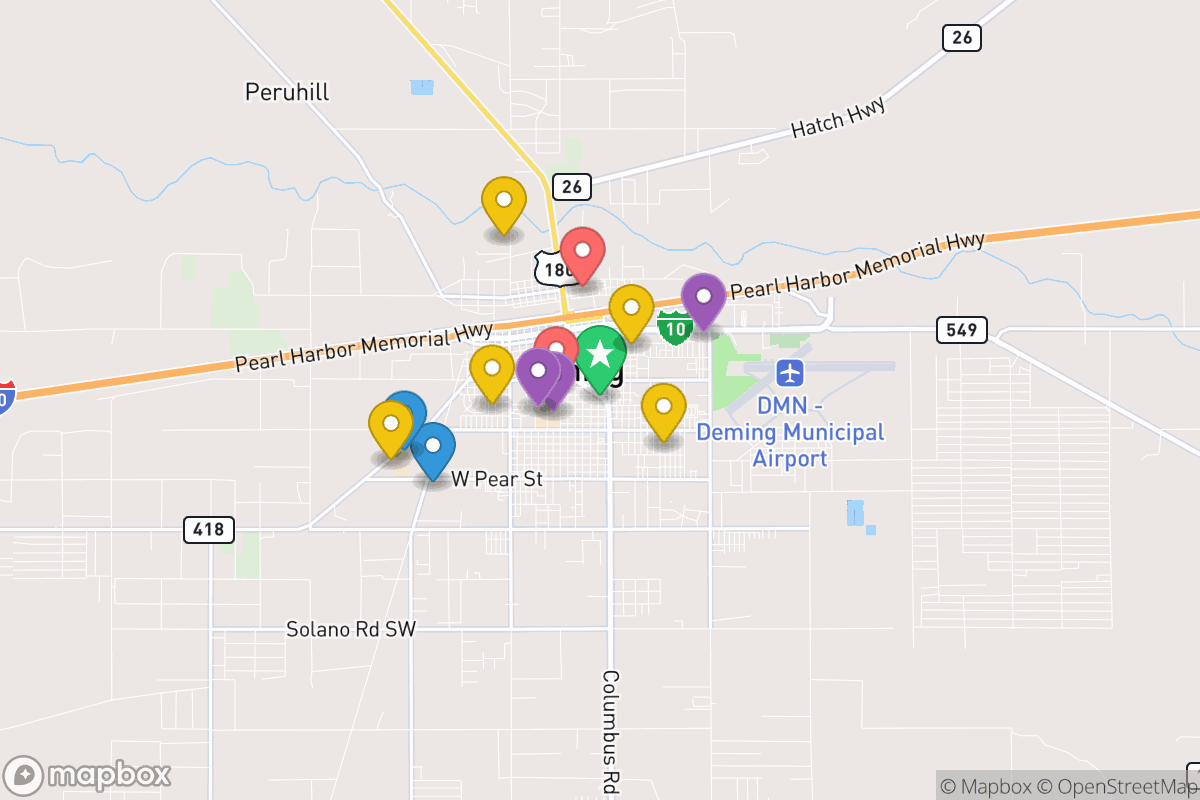 Map of Deming Public Schools