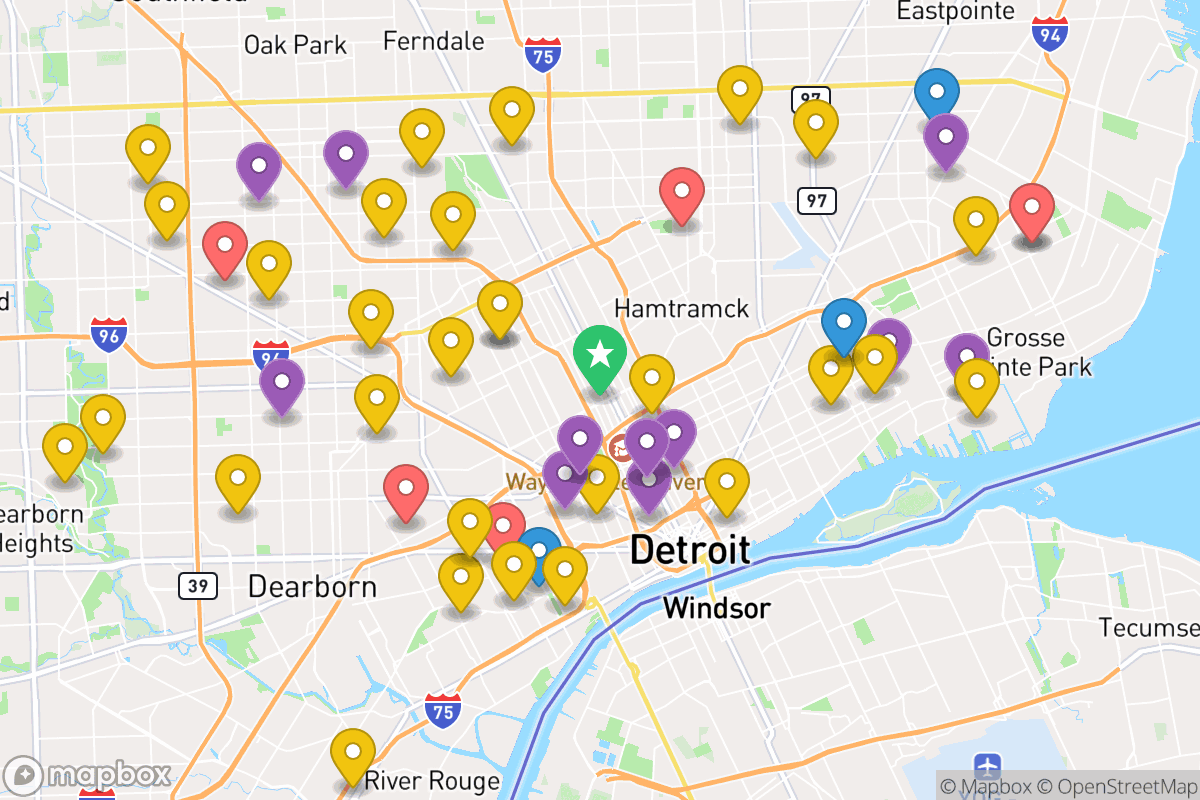 Map of Detroit Public Schools Community District