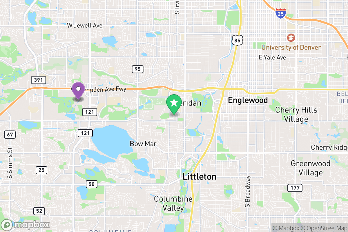 Map of Division of Youth Services