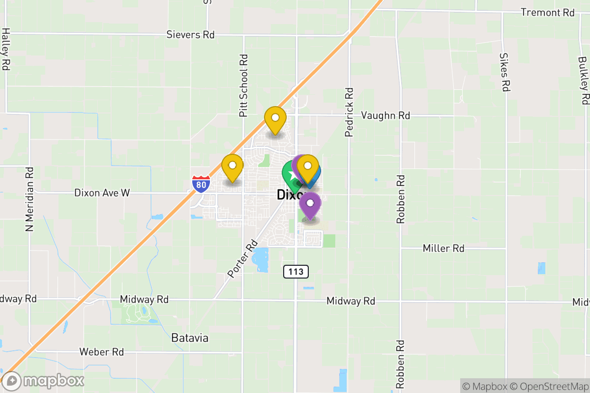 Map of Dixon Unified School District