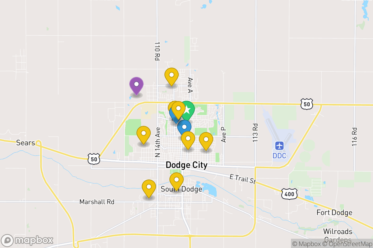 Map of Dodge City Unified School District