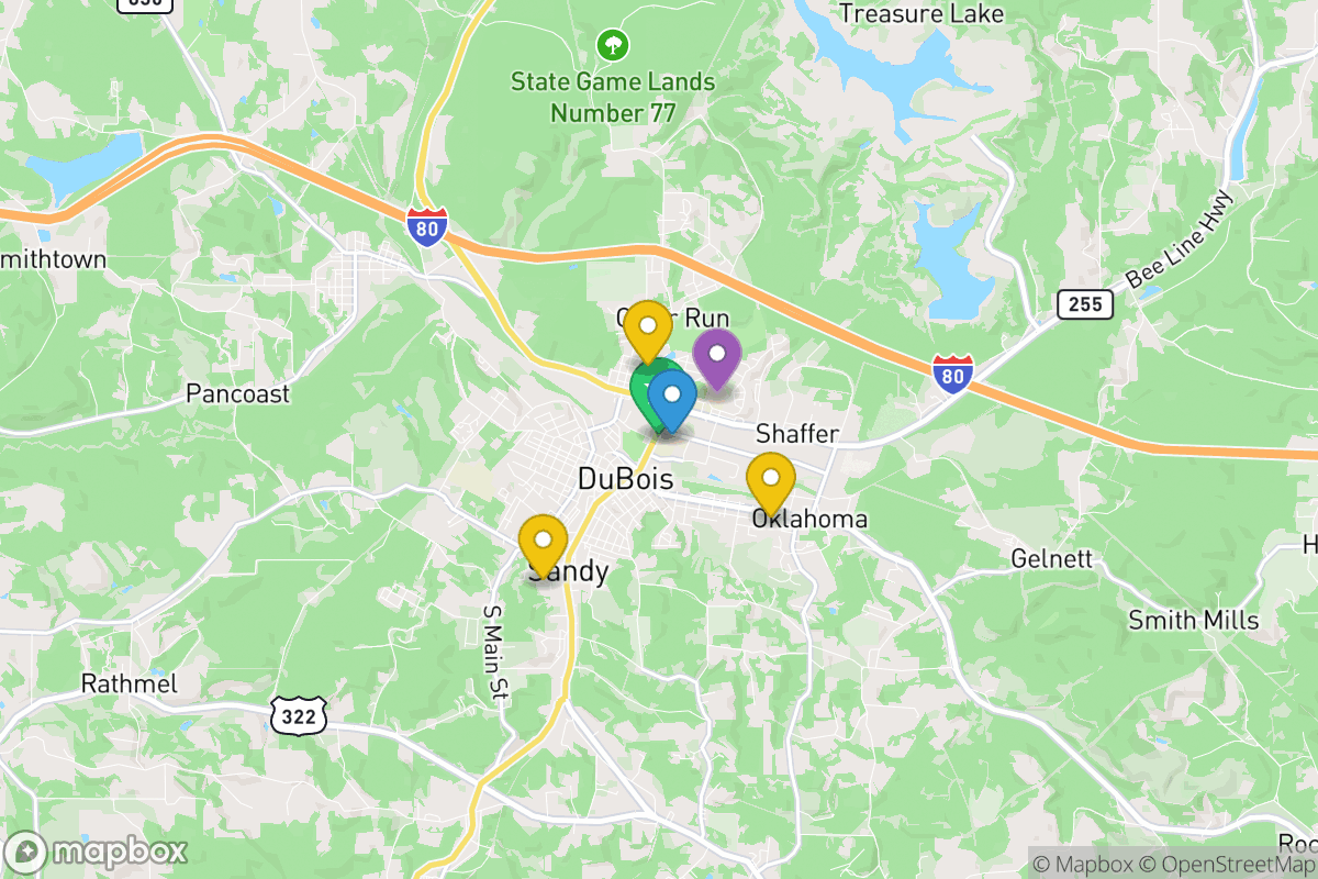 Map of DuBois Area SD