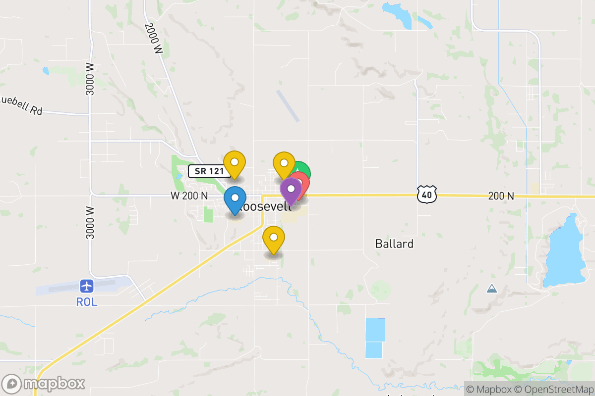 Map of Duchesne District
