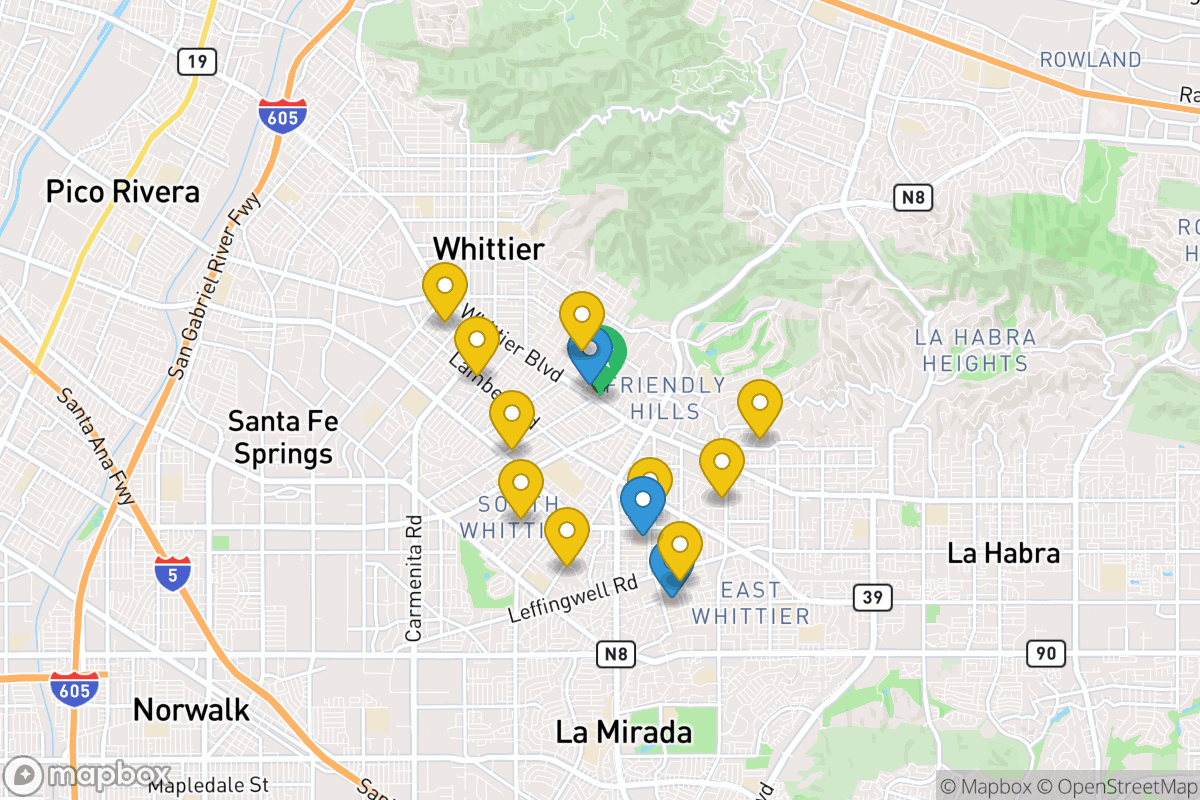 Map of East Whittier City Elementary School District