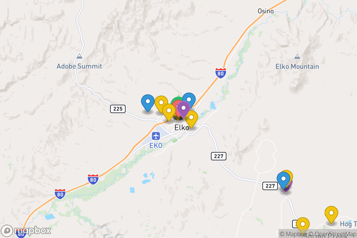 Map of Elko County School District
