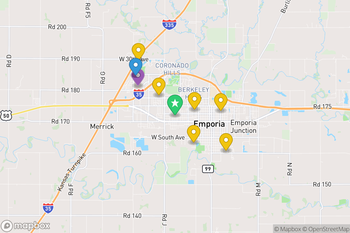Map of Emporia Unified School District
