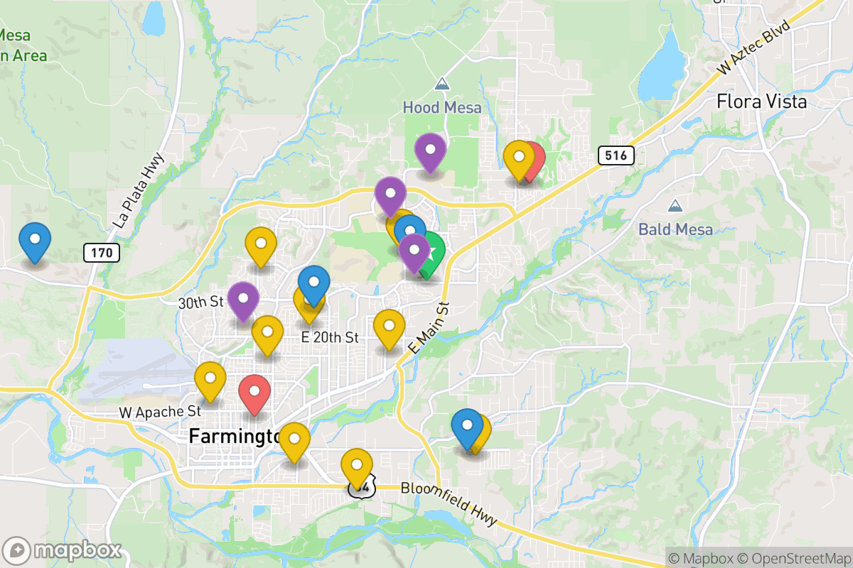 Map of Farmington Municipal Schools