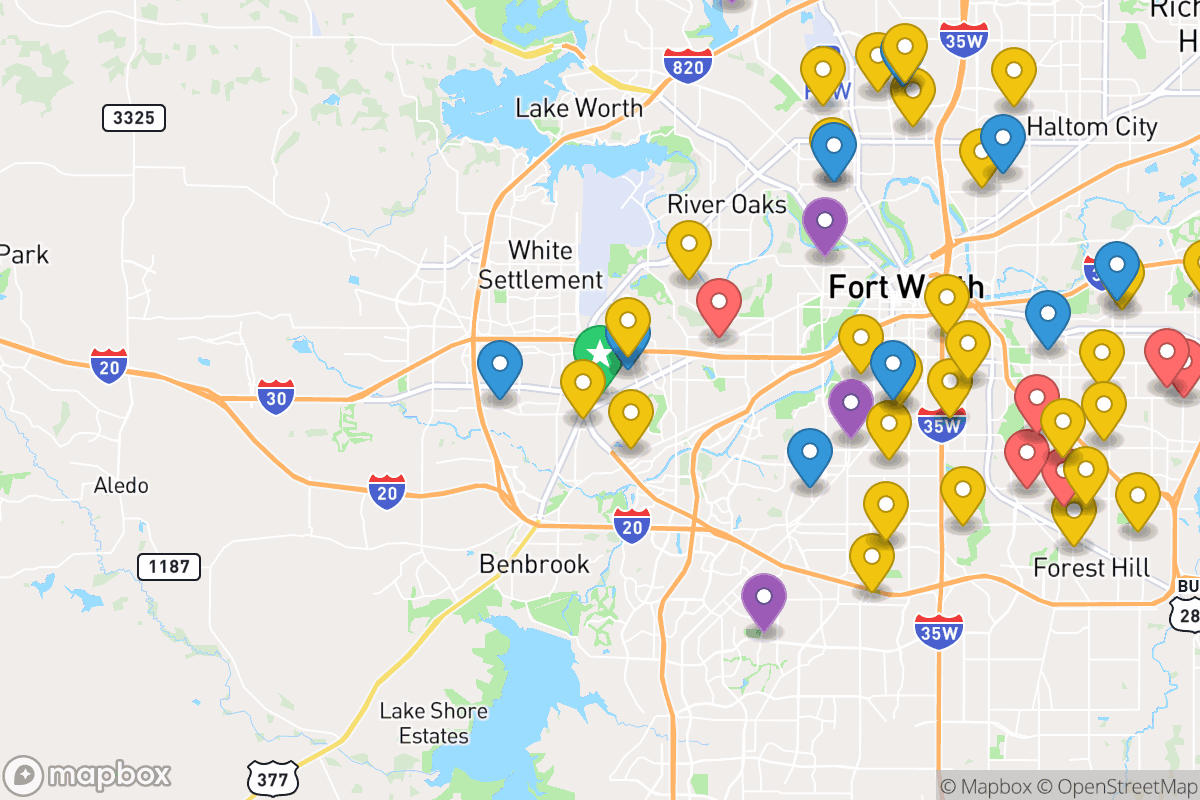 Map of Fort Worth ISD