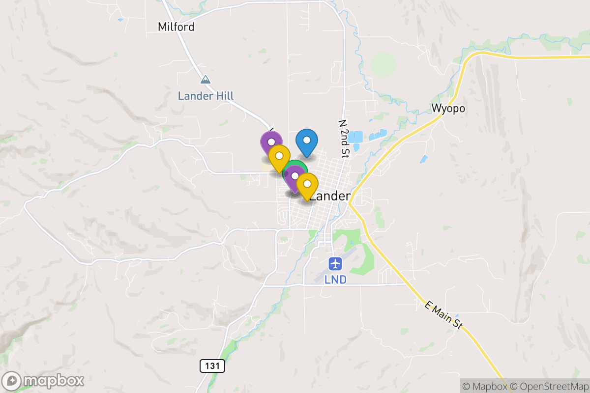 Map of Fremont County School District # 1