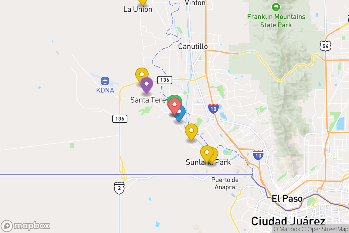 Map of Gadsden Independent Schools