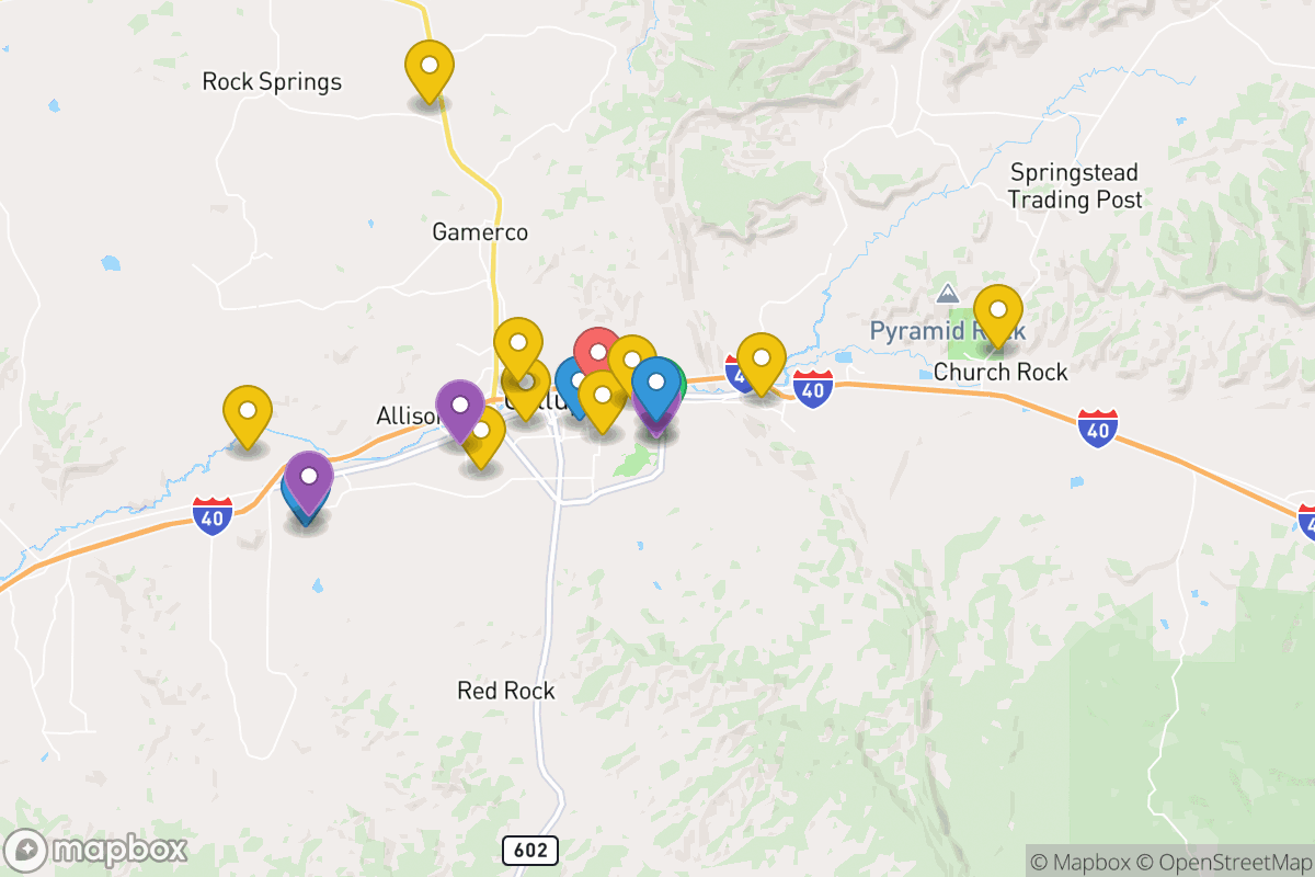 Map of Gallup Mckinley County School District