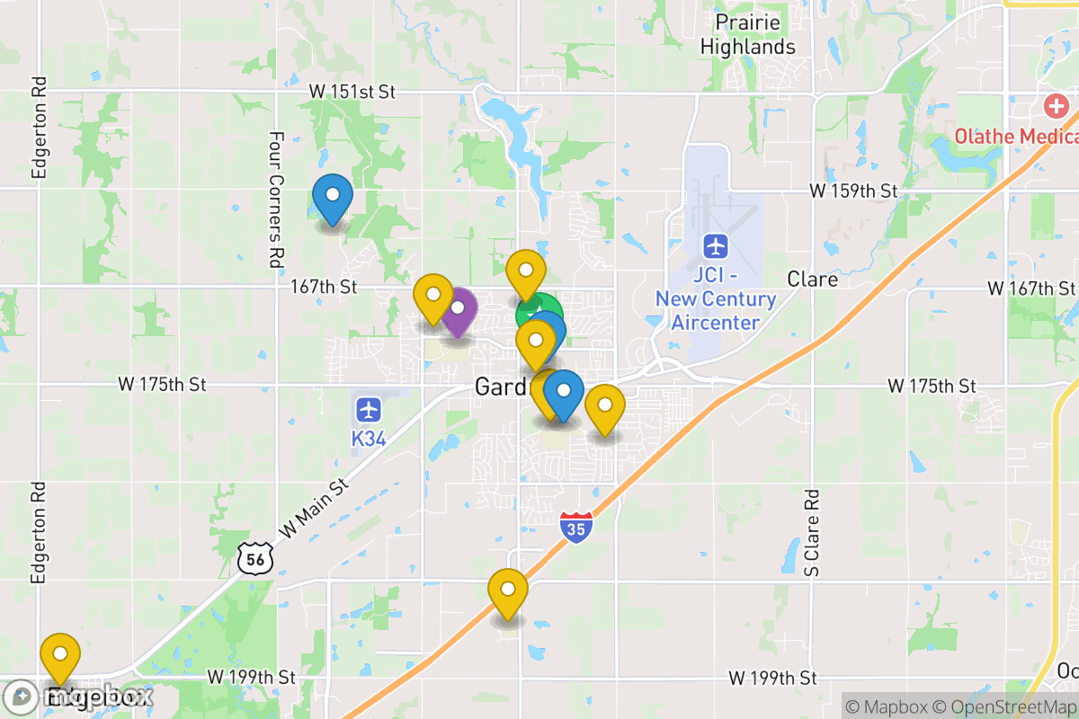 Map of Gardner Edgerton Unified School District