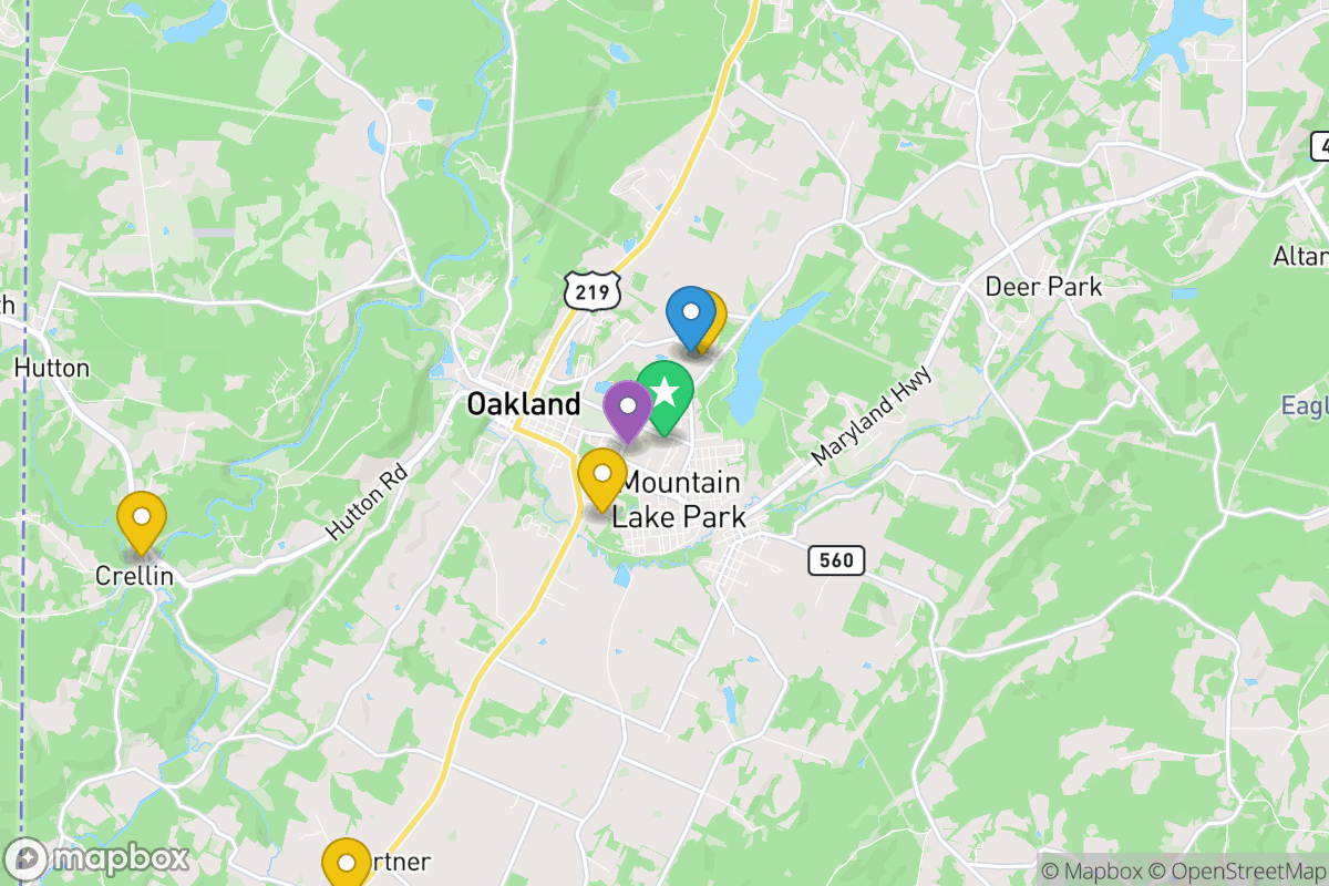 Map of Garrett County Public Schools