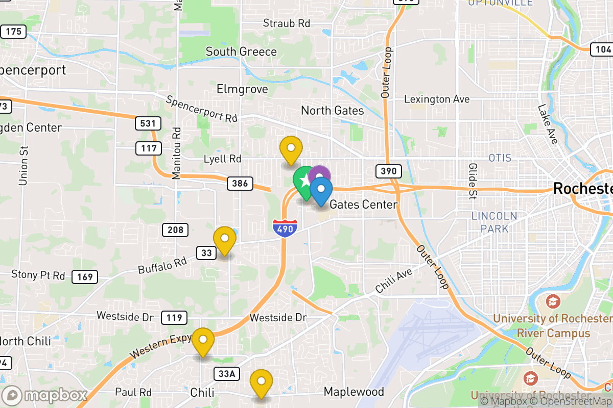 Map of Gates Chili Central School District