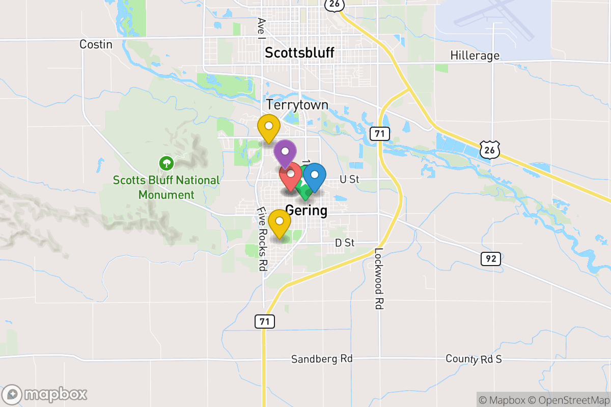 Map of Gering Public Schools