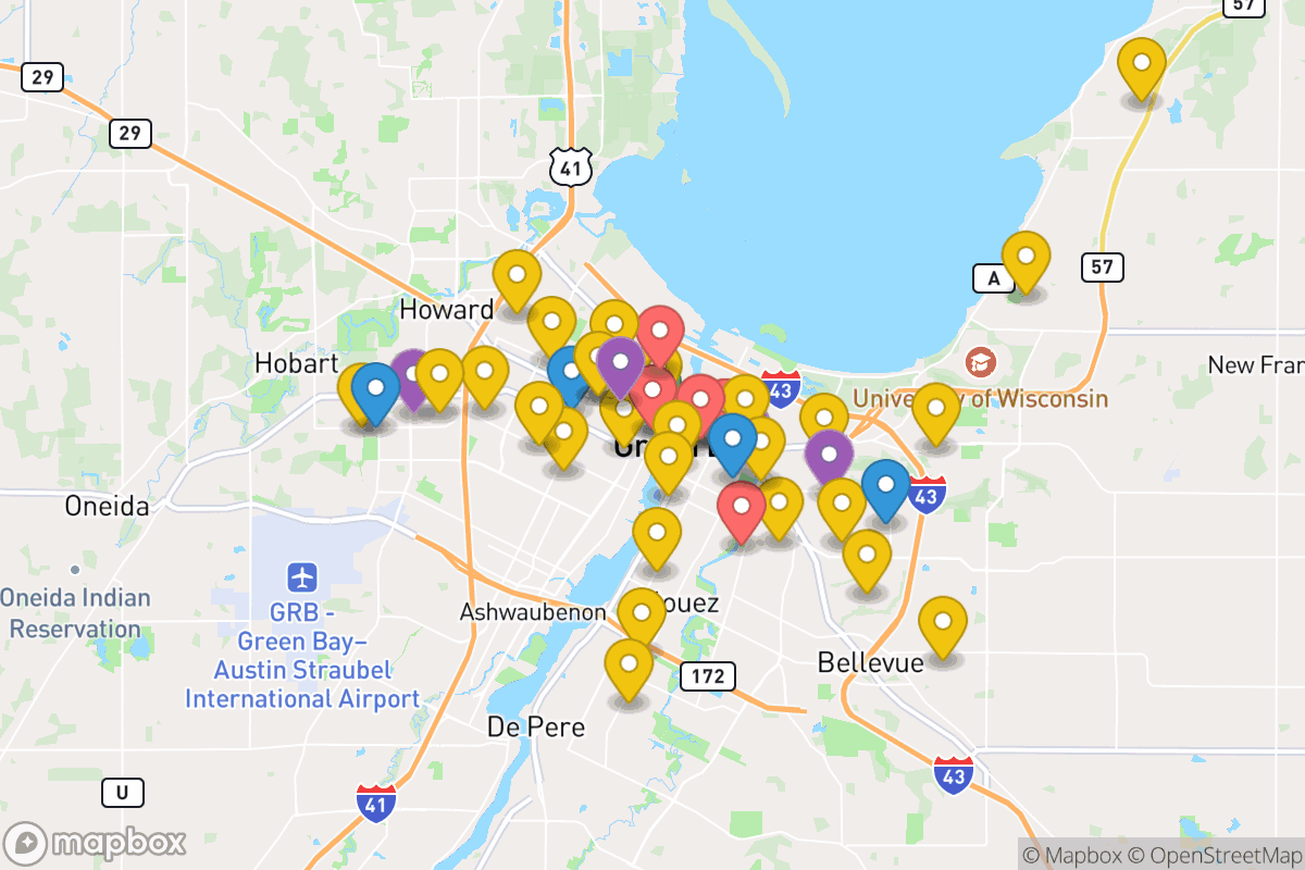 Map of Green Bay Area Public School District