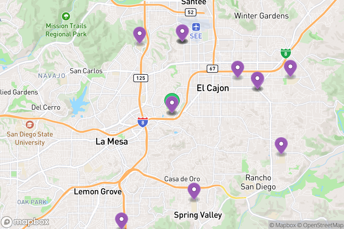 Map of Grossmont Union High School District