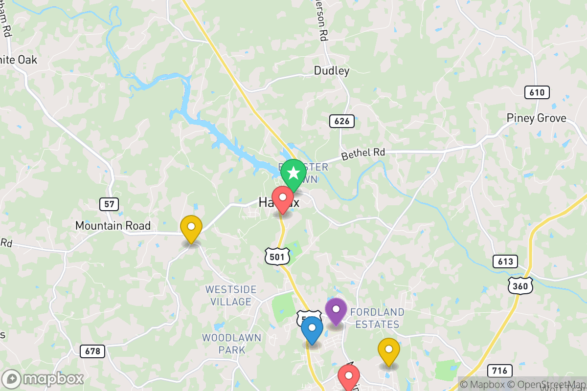 Map of Halifax County Public Schools