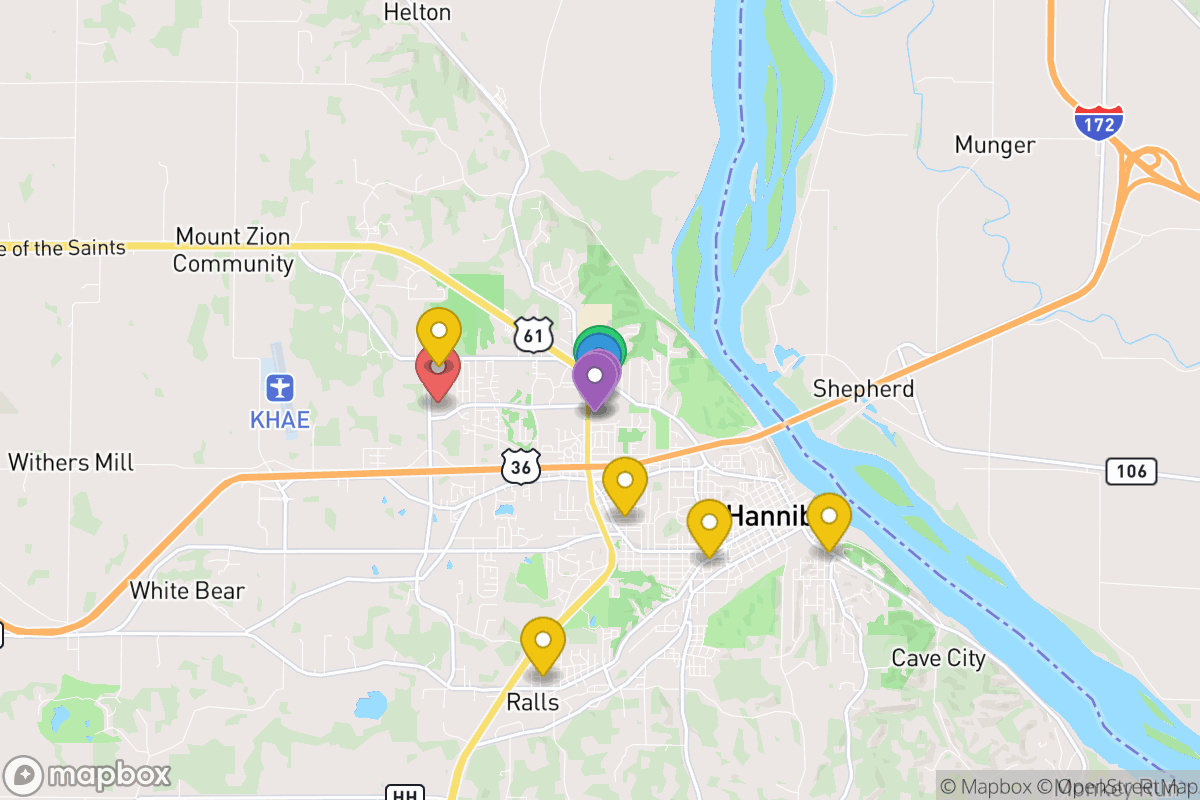 Map of Hannibal School District