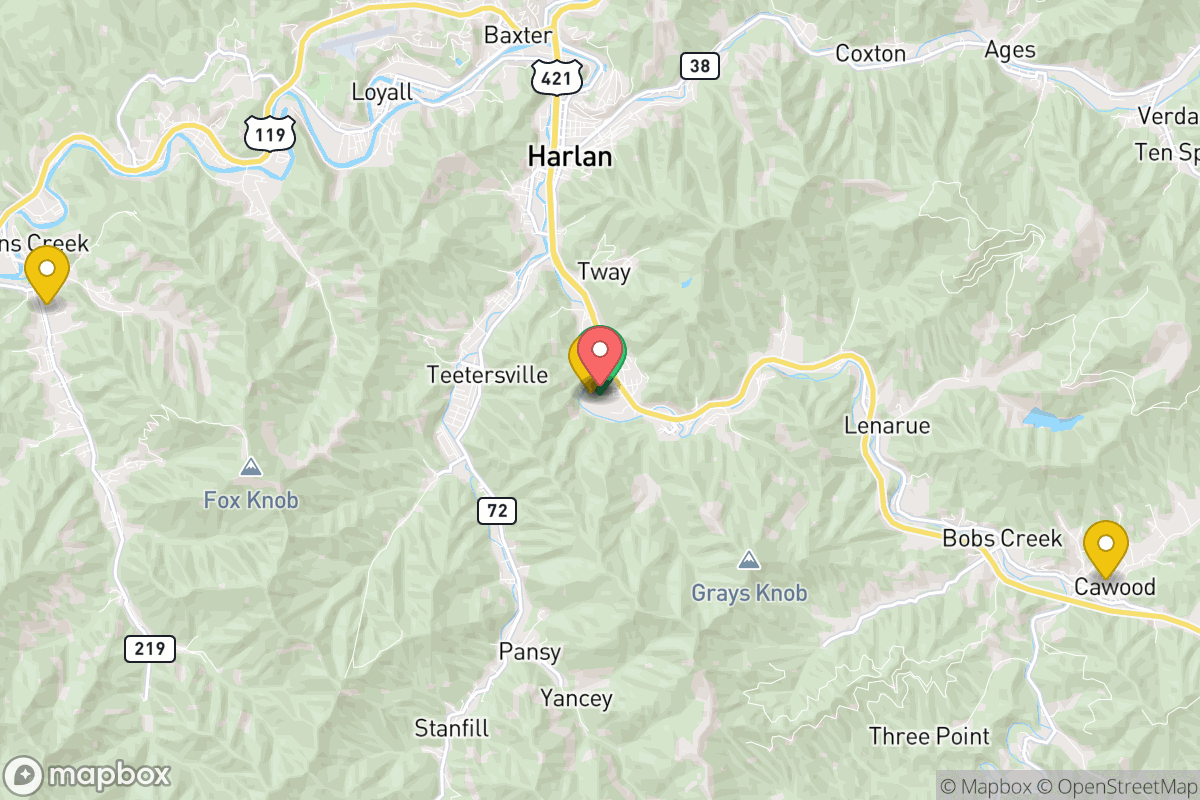 Map of Harlan County Public Schools