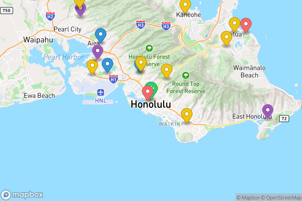 Map of Hawaii Department of Education