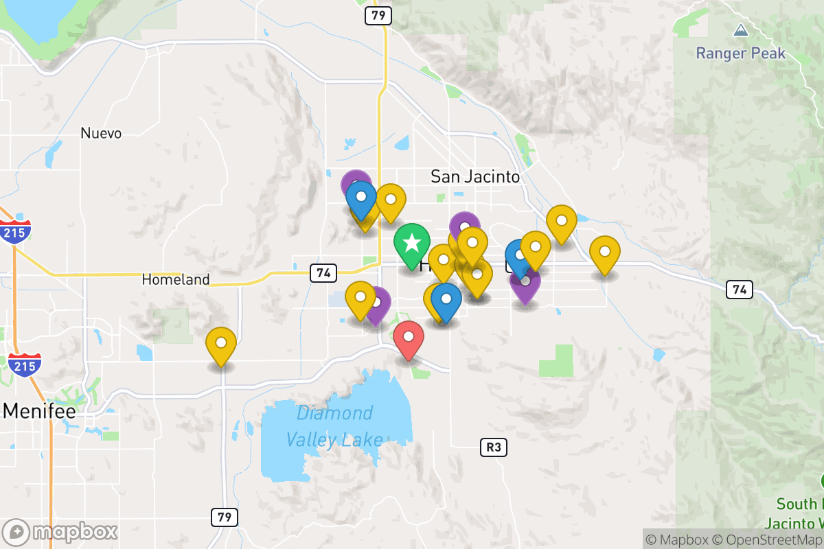 Map of Hemet Unified