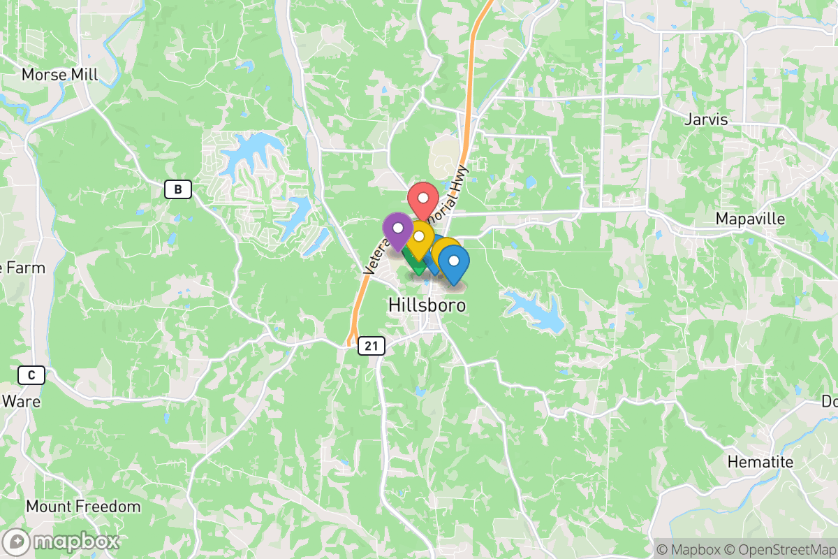 Map of Hillsboro R-III School District